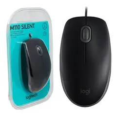 LOGITECH - MOUSE ALAMBRICO M110 SILENCIOSO OPTICO USB DPI 1000 NEGRO