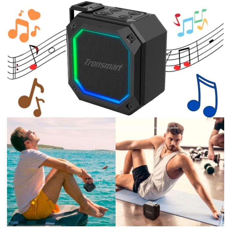 Parlante Acuatico Groove 2 Equipo Sonido Bluetooth Luces RGB