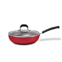 BRINOX - Wok Con Tapa 28cm 4.1L Saffron Rojo