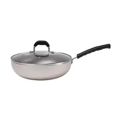 BRINOX - Wok Con Tapa 28cm 3.55L Saffron Champagne