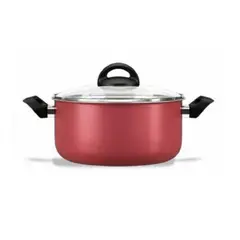 BRINOX - Cacerola Con Tapa 24cm 4.5L Maple Rojo