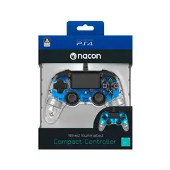 NACON - Mando PS4 Controller Wired Illuminated Compact Blue