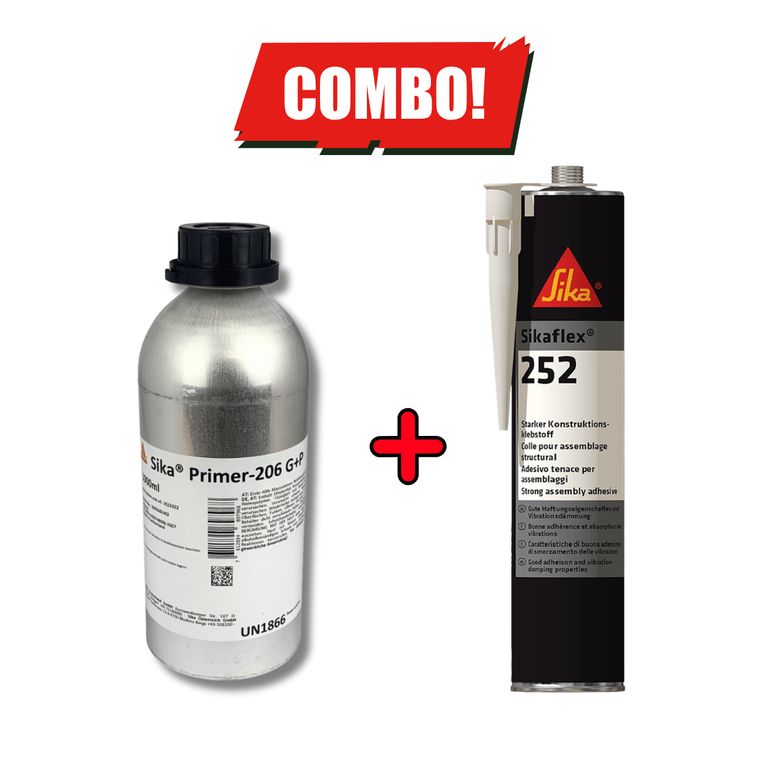 Imprimante Sika® Primer-206x1L + Adhesivo Sikaflex 252 x 300ml Negro