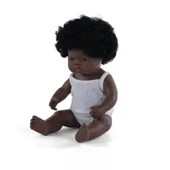 MINILAND - MUÑECA BEBE AFRICANA 38CM DOLLS