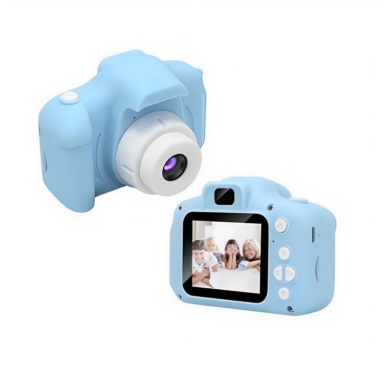 Mini Cámara Digital Recargable para Niños Color Azul