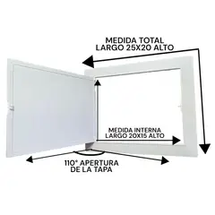 GENERICO - TAPA DE REGISTRO PVC 25X20CM