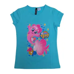 FODAGO - Polo niña manga corta diseño 2 - Turquesa.