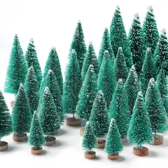 VATYERTY - 30 pcs Mini arboles artificiales para árbol de Navidad verde