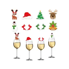 VATYERTY - 16 piezas fiesta de navidad de vidrio Decoración & Tarjeta