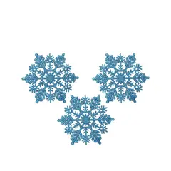 VATYERTY - 24 piezas Colgante de pared Navidad copo de nieve azul