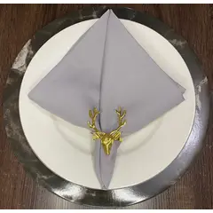 GENERICO - Servilletas de tela lino color gris plomo juego de 6 - 40 X 40cm