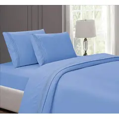 CASATEX - Juego de sabanas Queen 100% algodón con bordado