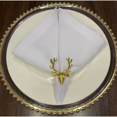 GENERICO - Servilletas de tela lino color blanco juego de 6 - 40 X 40cm