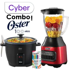 OSTER - Combo Licuadora de 800w + Olla Arrocera 1.8 Litros Negro