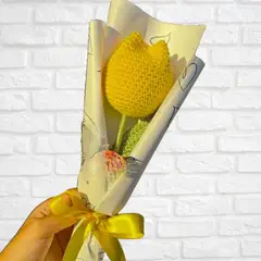 GENERICO - Flores Amarillas Eternas Tulipanes A Crochet Eternos