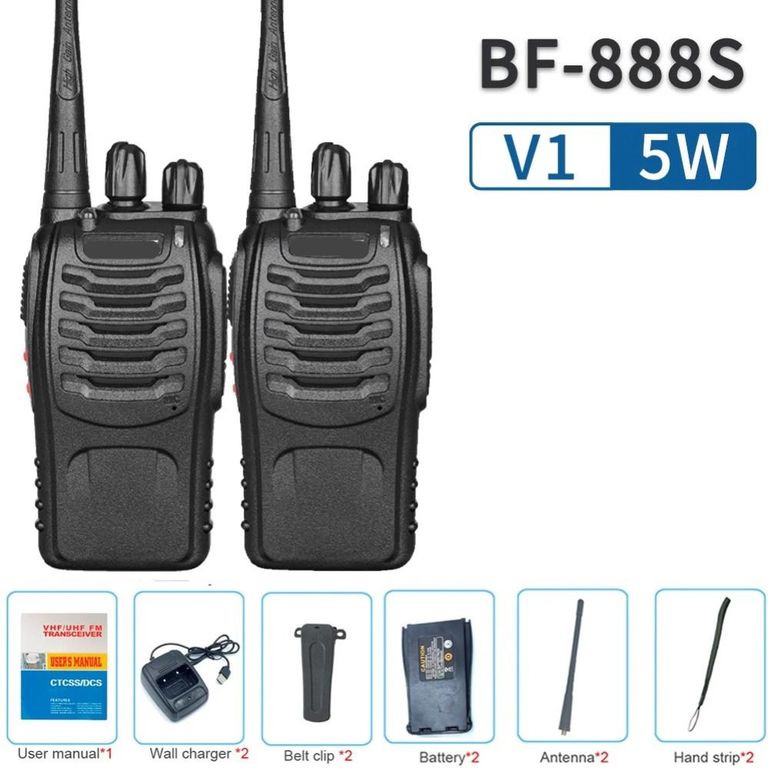 Kit Completo 2 Walkie Talkie Bidireccional Radio Transceptor 16Canales