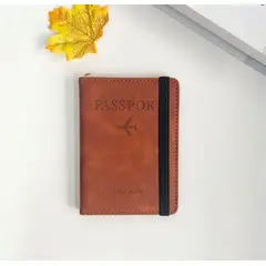 KAST PE - Porta Pasaporte Travel Wallet Modelo RFID BLOCKING - CAMEL