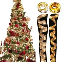 GENERICO - Cinta Luz guirnaldas Navidad Decoración Hogar Adorno pilas AA Genieka