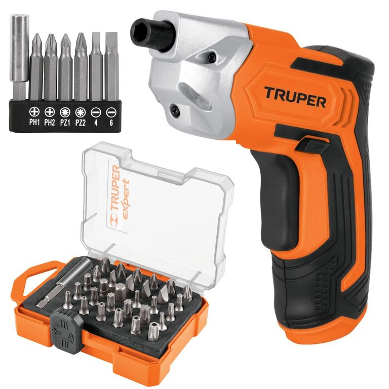 Kit Destornillador inalámbrico profesional, Juego de 37 puntas,