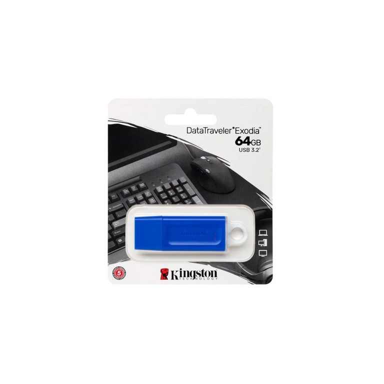 MEMORIA USB EXODIA 64GB AZUL.