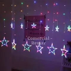 GENERICO - Luces Cascada Estrellas Multicolor Navidad
