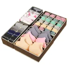INSPIRA - Set de 4 Organizadores de Ropa Interior Plegables para Cajón