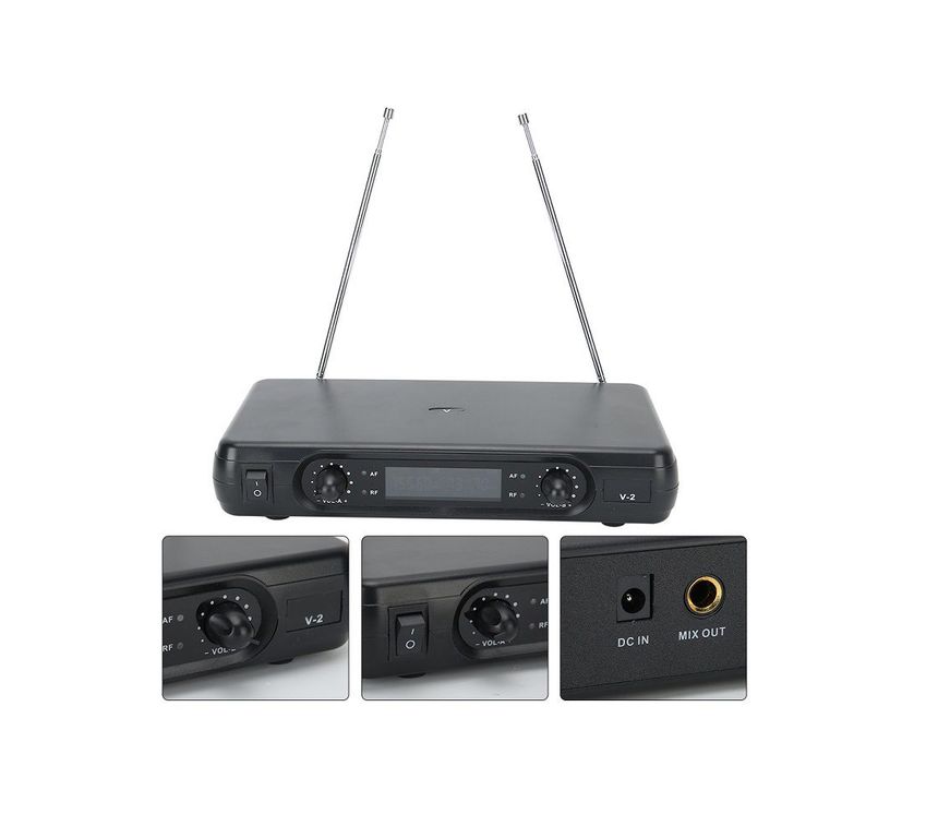 Micrófono Dual Inalámbrico Profesional De 2 Canales XY-V2-P