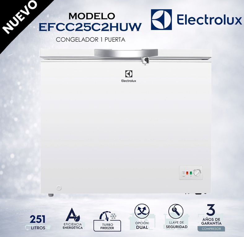 Congelador Horizontal Frost 251 Litros EFCC25C2HUW