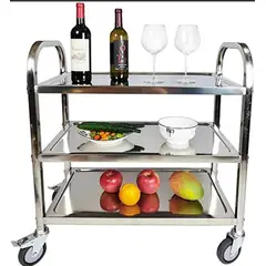 GENERICO - Carrito de Servicios hotelero de acero inoxidable