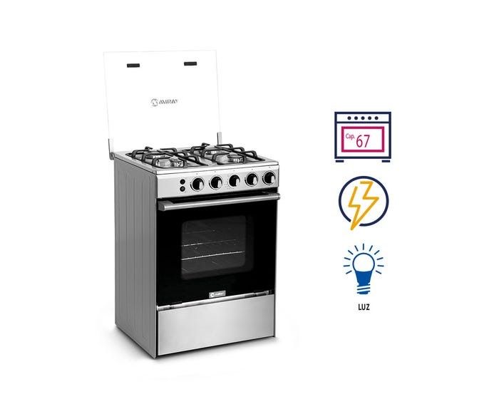 COCINA A GAS 4 HORNILLAS OLMO PLUS