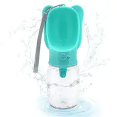 GENERICO - BOTELLA DE AGUA PORTATIL PARA MASCOTAS VERDE - 550 mL