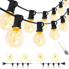 IMPORTADO MC - Guirnalda 25 Bombillas 15 metros LED Vintage Jardin Fiestas exterior
