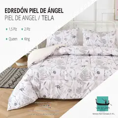 VENEZIA - Set de Edredón 1.5 Pz C/ Piel de Angel + Sábanas Piel de Angel + Fundas