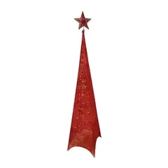 OTTOWARE - ARBOL ESCARCHADO DE NAVIDAD CON LUCES LED 18M Rojo