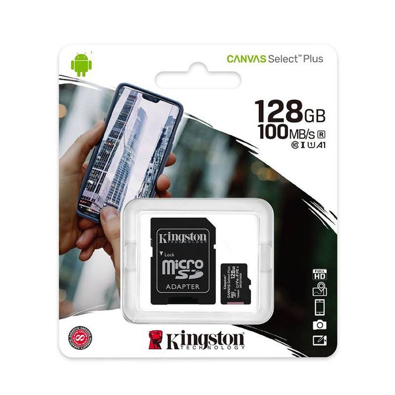 Memoria Micro SD Canvas 128GB Clase 10 100Mb/S