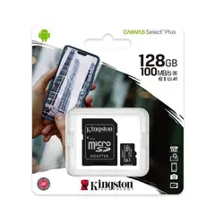 KINGSTON - Memoria Micro SD Canvas 128GB Clase 10 100Mb/S