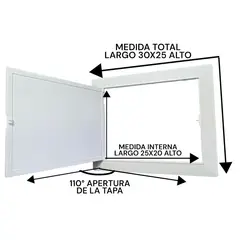 GENERICO - TAPA DE REGISTRO PVC 30X25CM