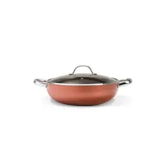 BRINOX - Wok Con Tapa y Manijas 28cm 3.55L Curry Cobre