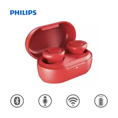 PHILIPS - Audífonos Intrauditivos TAT1215 Inalámbricos Bluetooth IPX4 Rojo