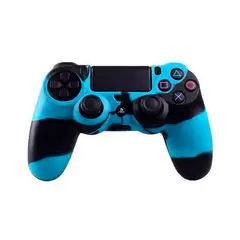 GENERICO - Silicone Case Negro-Azul Playstation 4