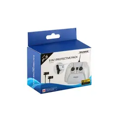 DOBE - Pack Protector 8 En 1 Para Mando Dualsense PS5 Blanco