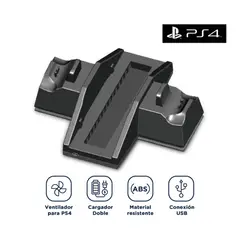 MIMD - Base de Carga Soporte de Consola y Ventilador para Play Station 4 PS4