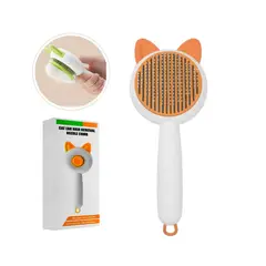 OEM - Cepillo para Gatos con Boton Expulsador de Pelos