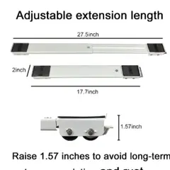 GENERICO - Soporte Base Metal Movible con Ruedas para Lavadora y Refrigeradora