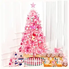 GENERICO - Árbol de Navidad pino 1.80 cm color rosado