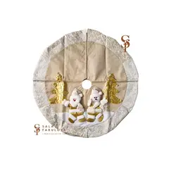 GENERICO - Piso de árbol de navidad 1.30 Oro nube