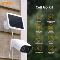 IMOU - CELL GO KIT - 3MP - 2K - INCLUYE PANEL SOLAR
