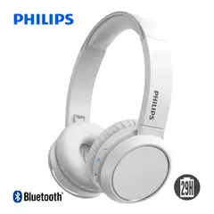 PHILIPS - Audífonos TAH4205 Bluetooth C/Micro 29 Hrs Blanco