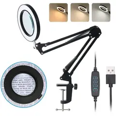 GENERICO - Lampara Led para Escritorio Lupa 10x