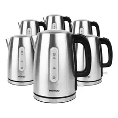 DAEWOO - Hervidor Eléctrico 1.7 L Acero Inoxidable Pack x6